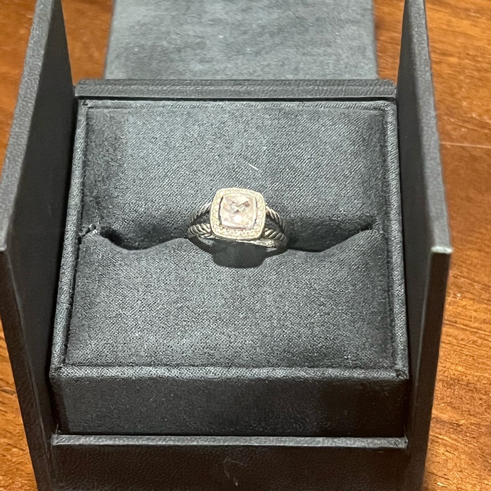 Silver Ring with Morganite Stone